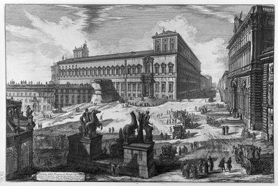 View of the Piazza di Monte Cavallo by Giovanni Battista Piranesi